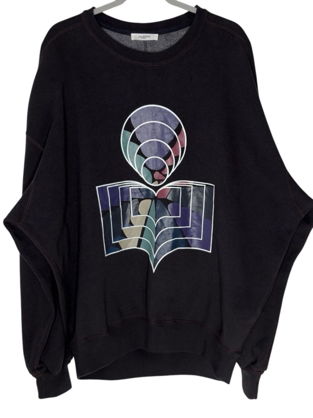 Isabel Marant Etoile Mindy Sweatshirt Womens OS Black Cubism Abstract Graphic